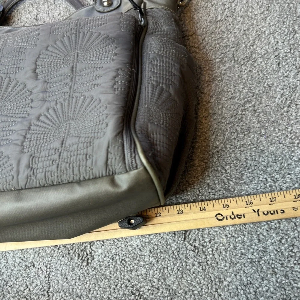 Petunia Pickle Bottom Diaper Bag Grey Quilted Shell Pattern city carryall casual